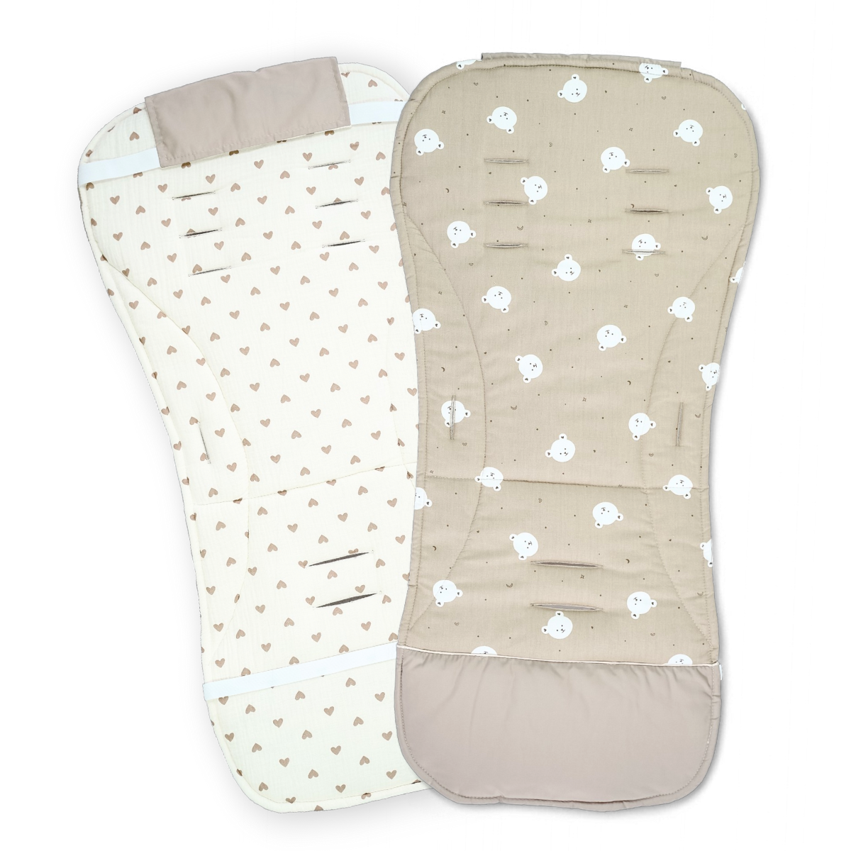 Матрасик в коляску Bubago КМ1 Мишки BG 169-1 Бежевый